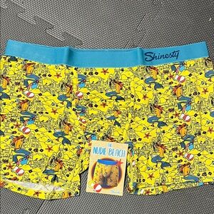 Shinesty Yellow Beach Print Boxers